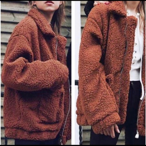 *LAST ONE* Luxurious Sherpa Vegan Fur Jacket. - Picture 2 of 5